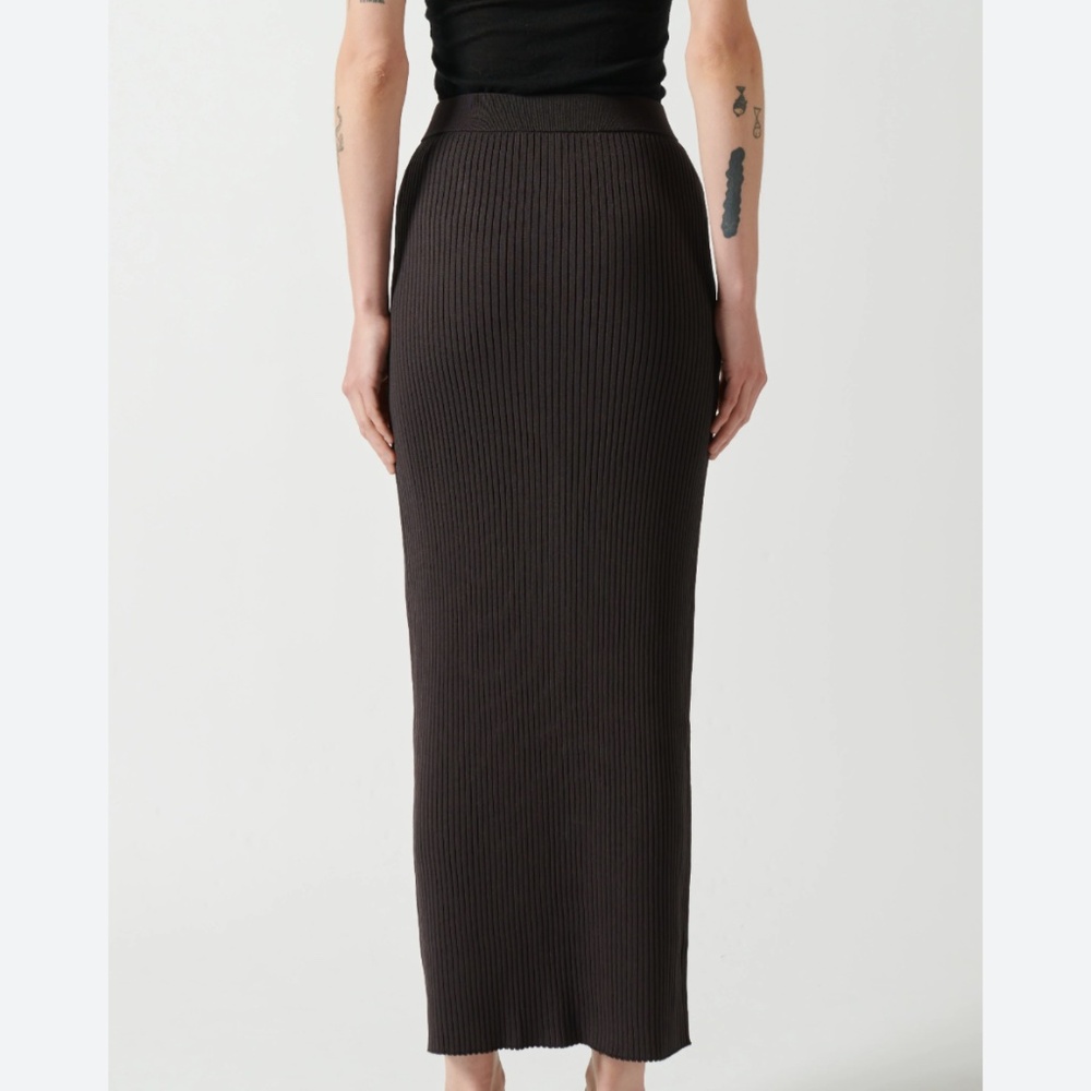Gray ribbed maxi skirt size small